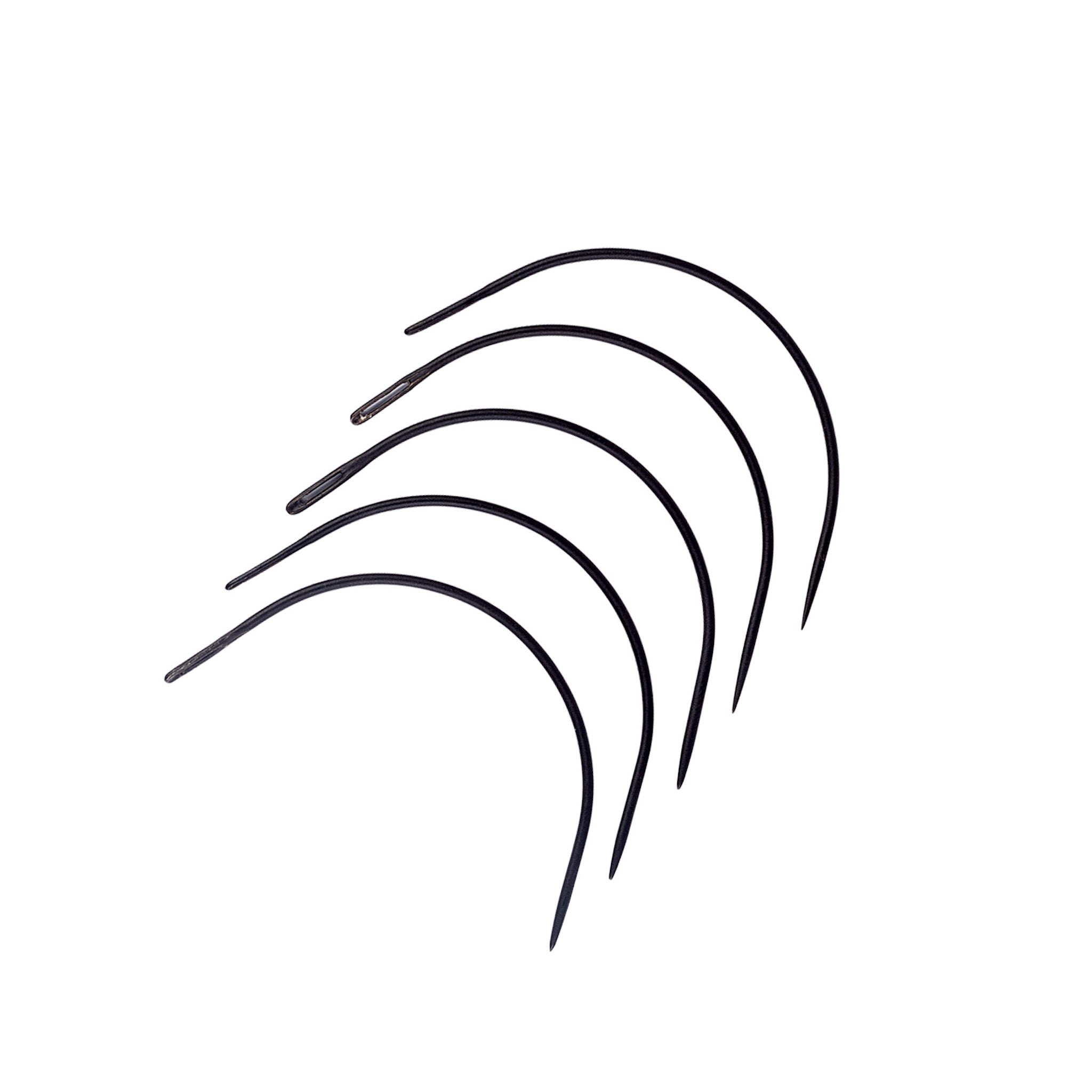 Professional C Curve Weaving Needles for hand tied weft extensions, machine weft extensions, and hybrid weft extensions