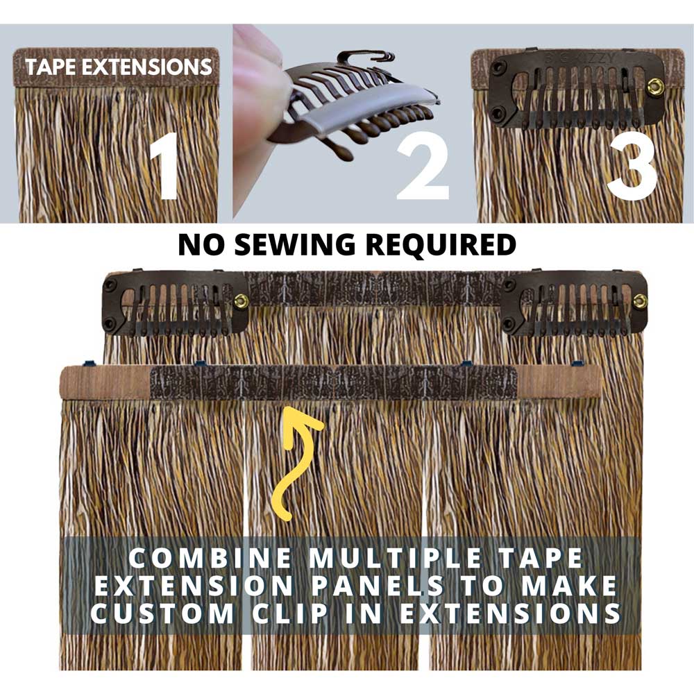 KIZZY CLIPS- No Sew Extension Clips & Kit
