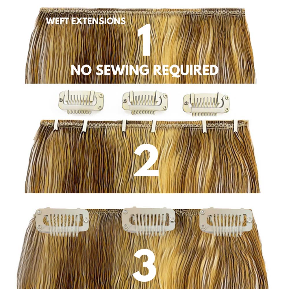 KIZZY CLIPS- No Sew Extension Clips & Kit