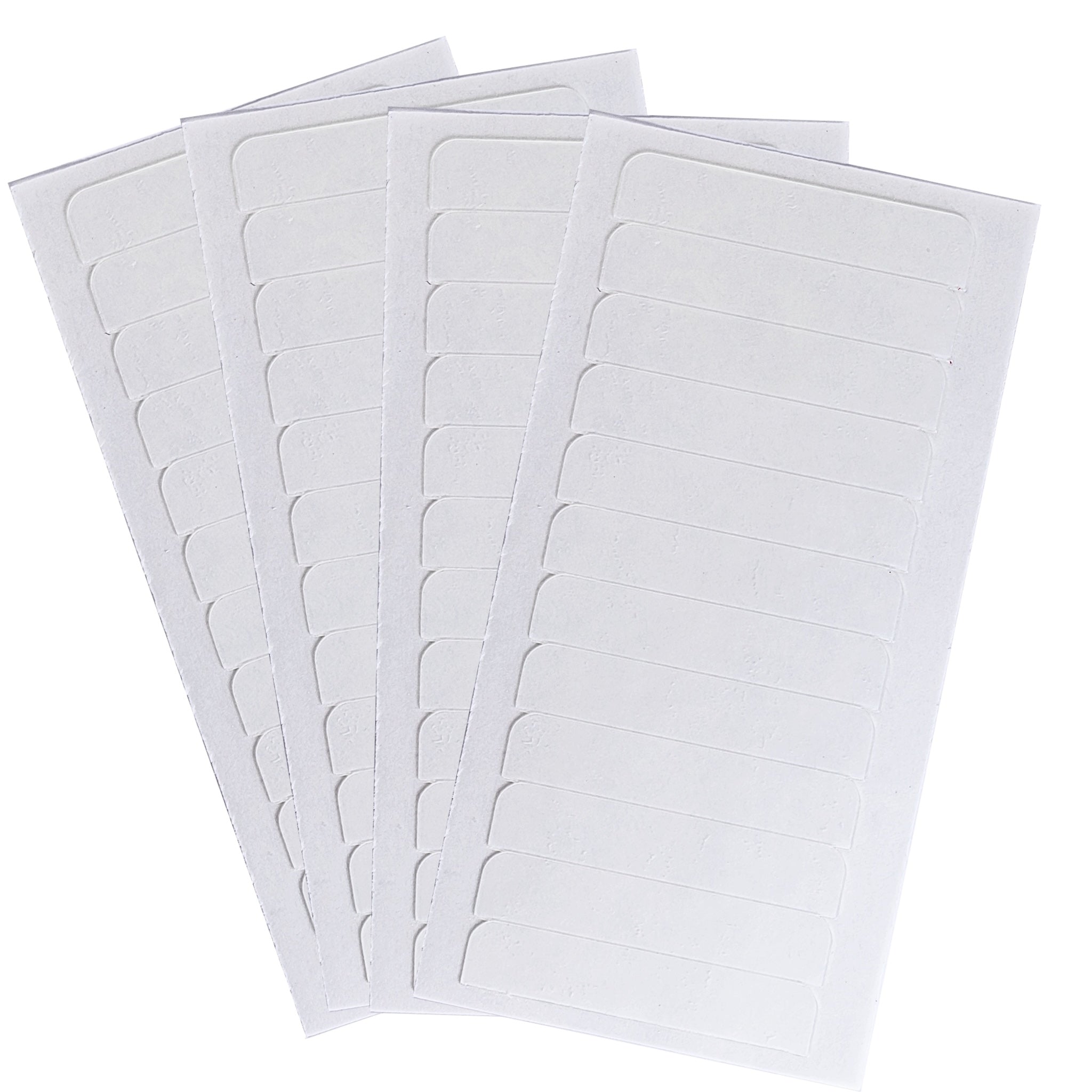 Four sheets of Big Kizzy Pro Hold Single Sided Hair Extension Tape Tabs Fanned Out