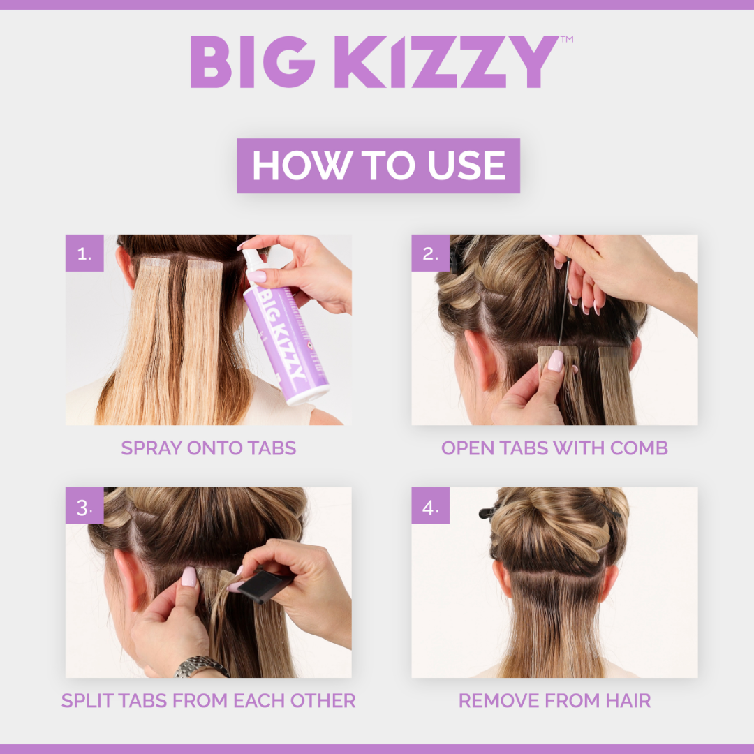 How To Use Big Kizzy Remover 1 Tape In Hair Extension Remover