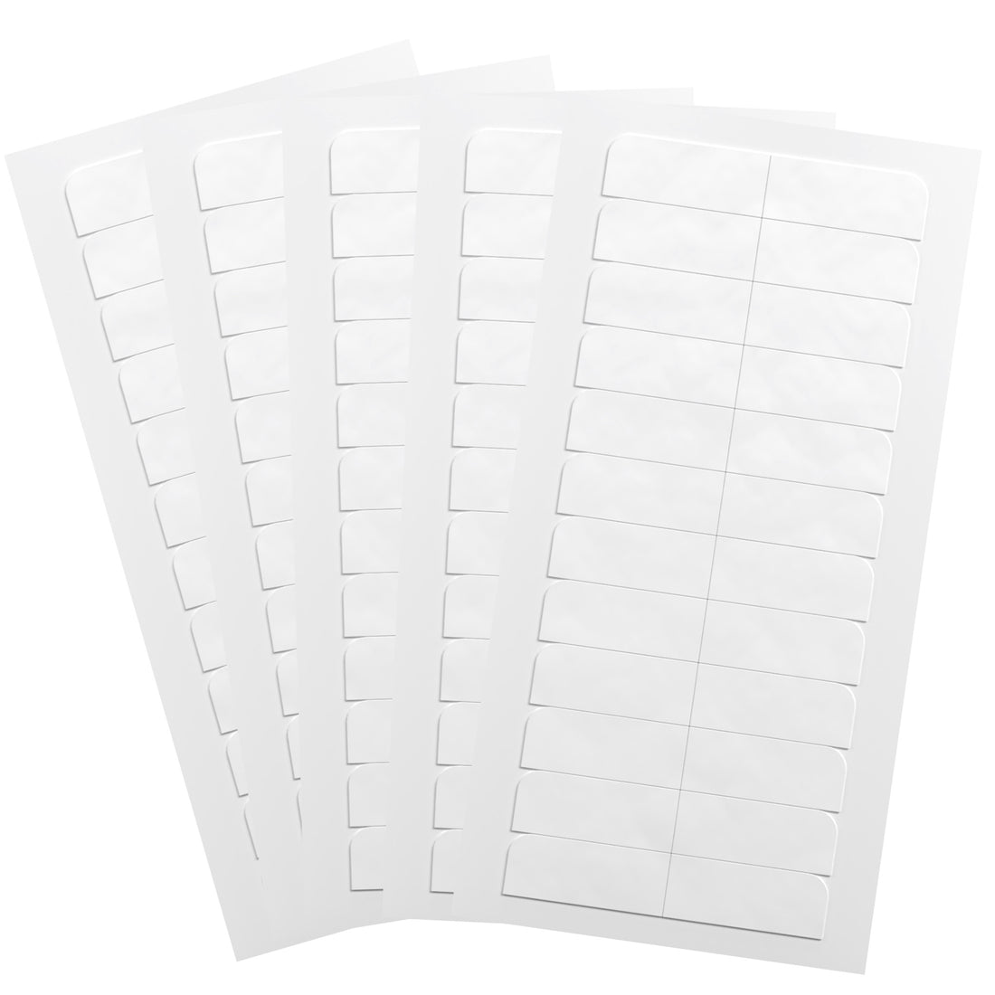 Five sheets of Big Kizzy Seamless Hold Double Sided Hair Extension Tape Tabs Fanned Out