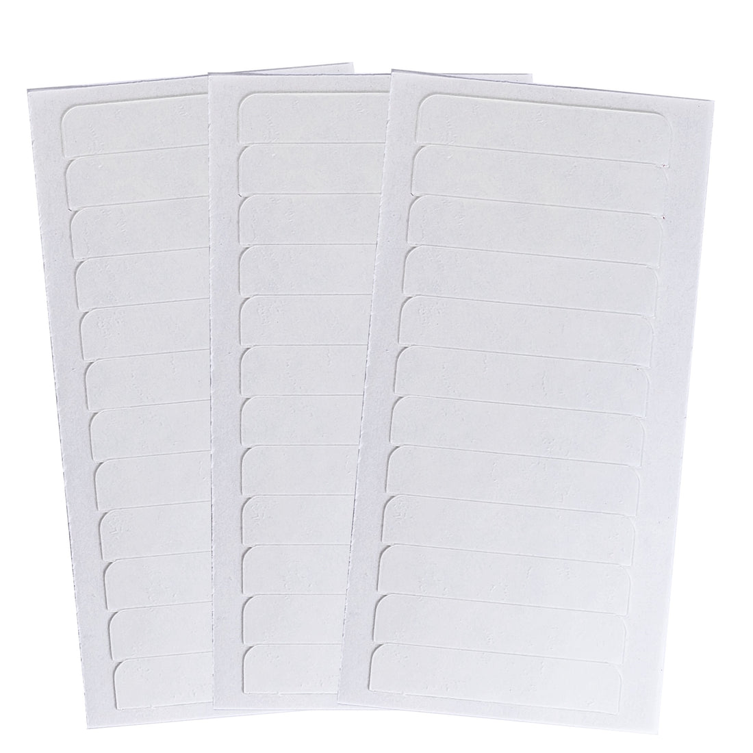 Three sheets of Big Kizzy Seamless Hold Single Sided Hair Extension Tape Tabs Fanned Out