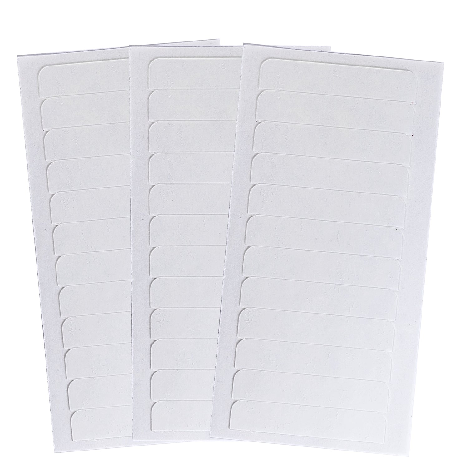 Three sheets of Big Kizzy Seamless Hold Single Sided Hair Extension Tape Tabs Fanned Out